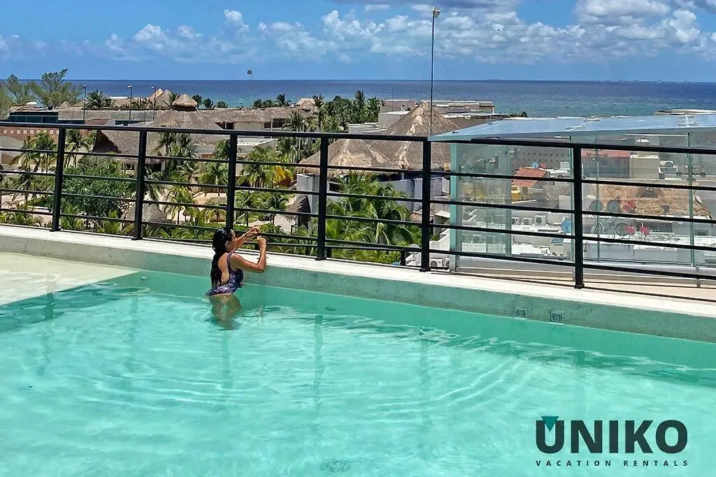 Apartment 1 Block To The Beach 2Br 6Pax Rooftop Pool King Bed Playa del Carmen