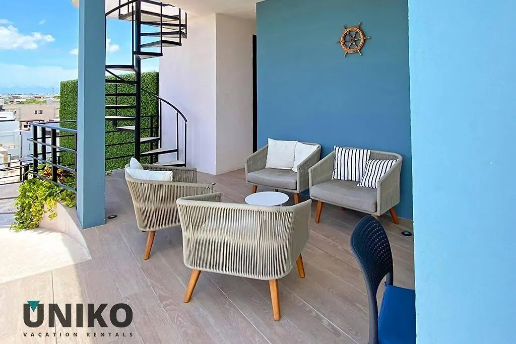 Apartment 1 Block To The Beach 2Br 6Pax Rooftop Pool King Bed Playa del Carmen
